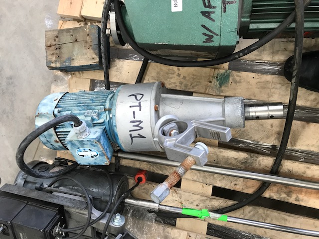 Used 2 HP Clamp-On Mixer. Has Lesson 2 HP, 230/460 1740 RPM/ 2 HP, 200/400, 1420 RPM motor.  Stainless Steel shaft ~3'6